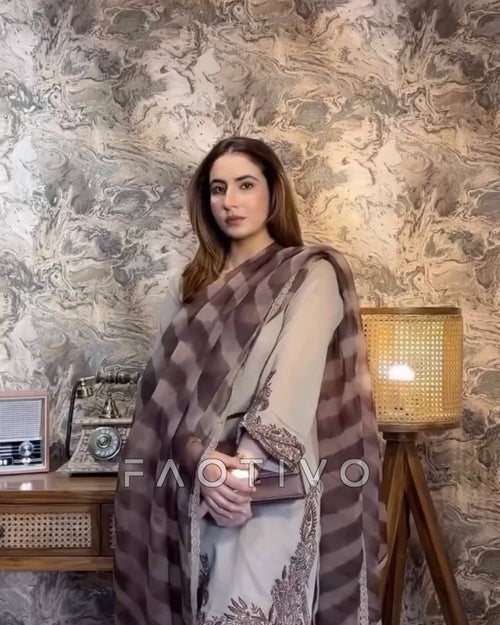 Fox Georgette Embroidered Suits | Readymade Outfit S to XXL