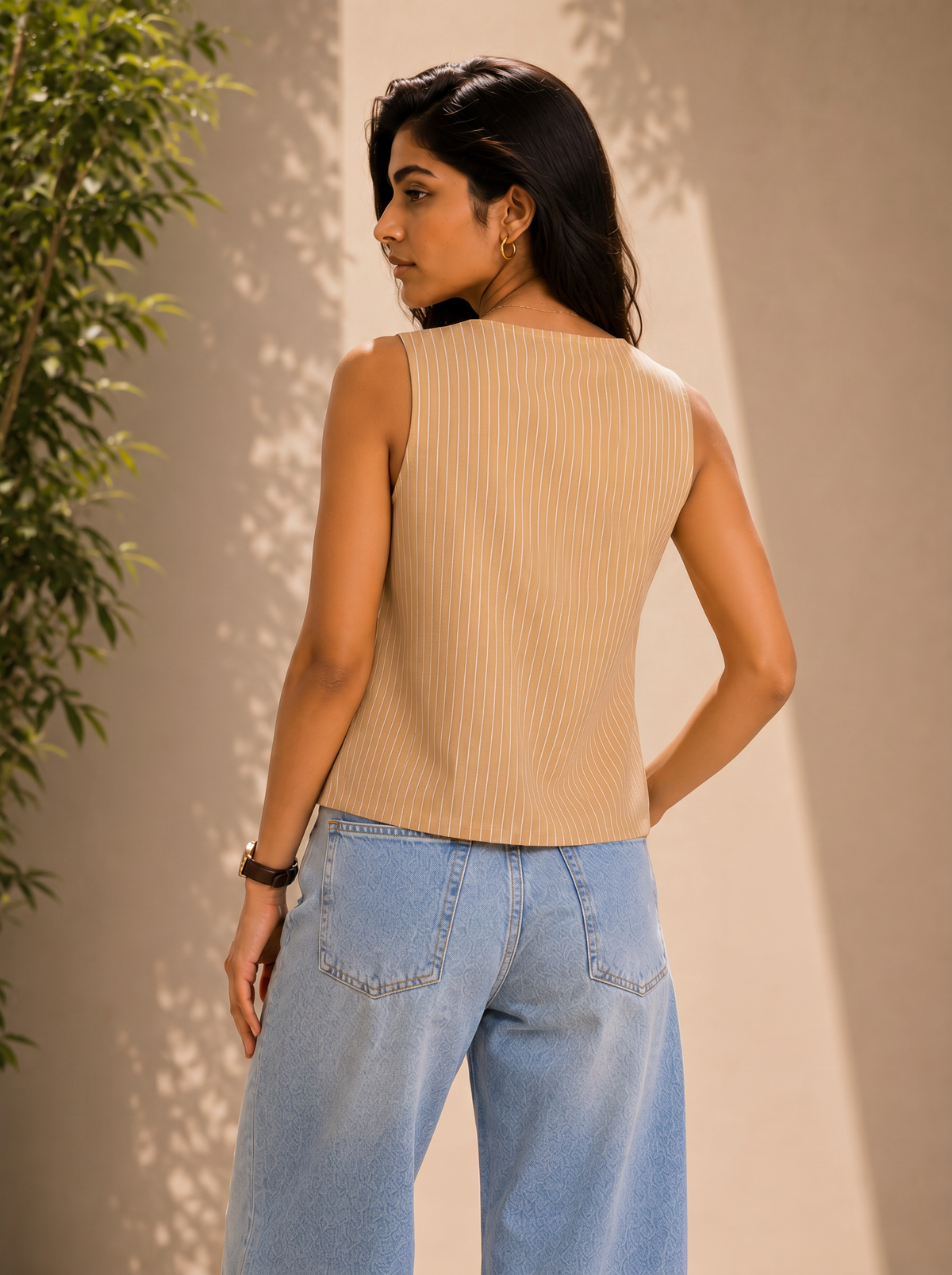Yellow Cotton Waistcoat