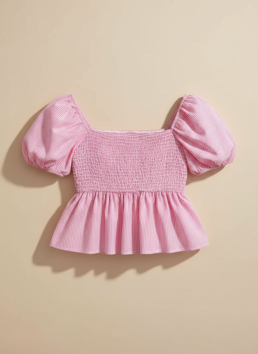 Puff Sleeve Crop Top