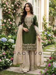 Designer GMY Silk Palazzo Suit for Eid & Wedding