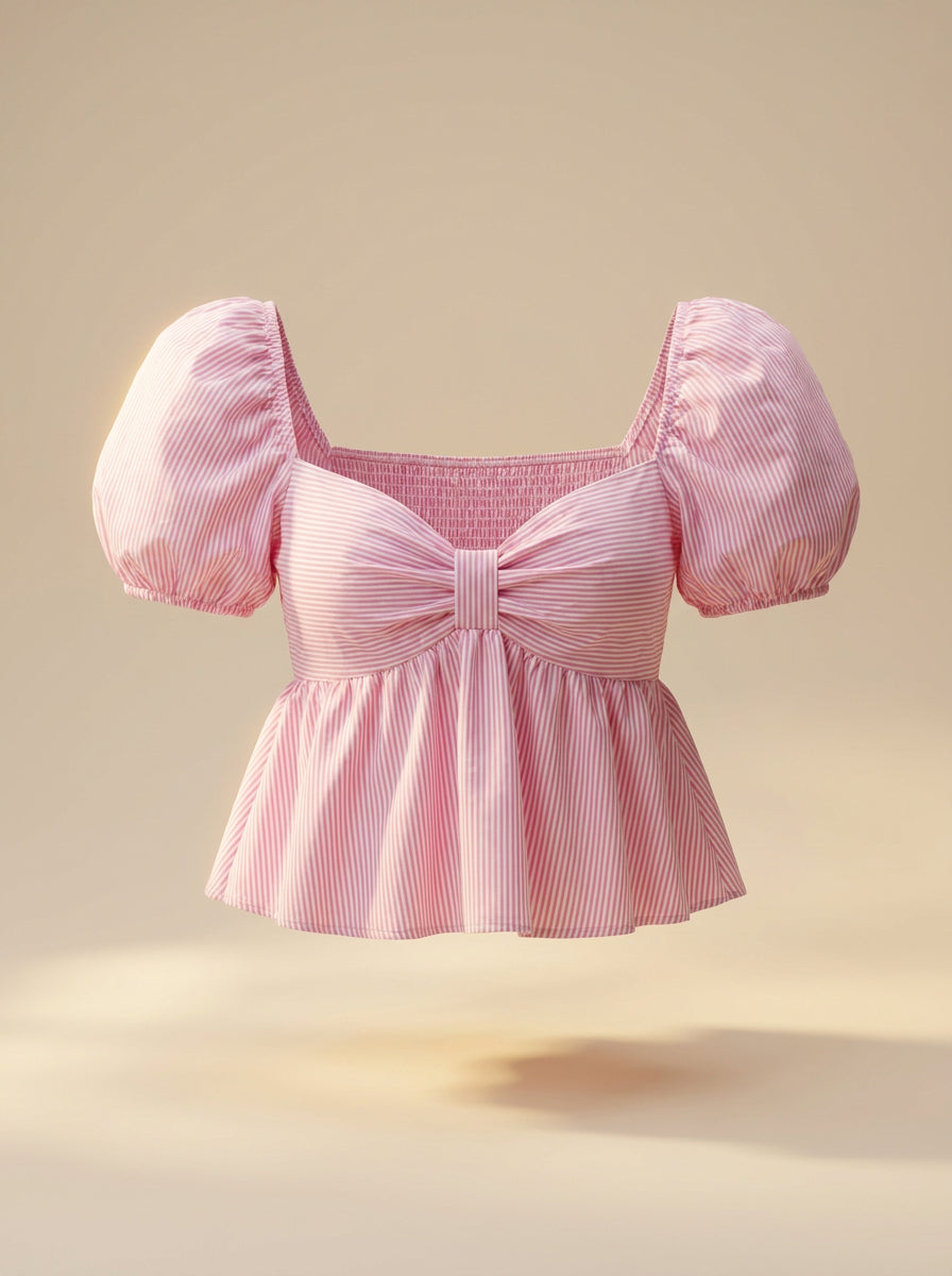 Puff Sleeve Crop Top