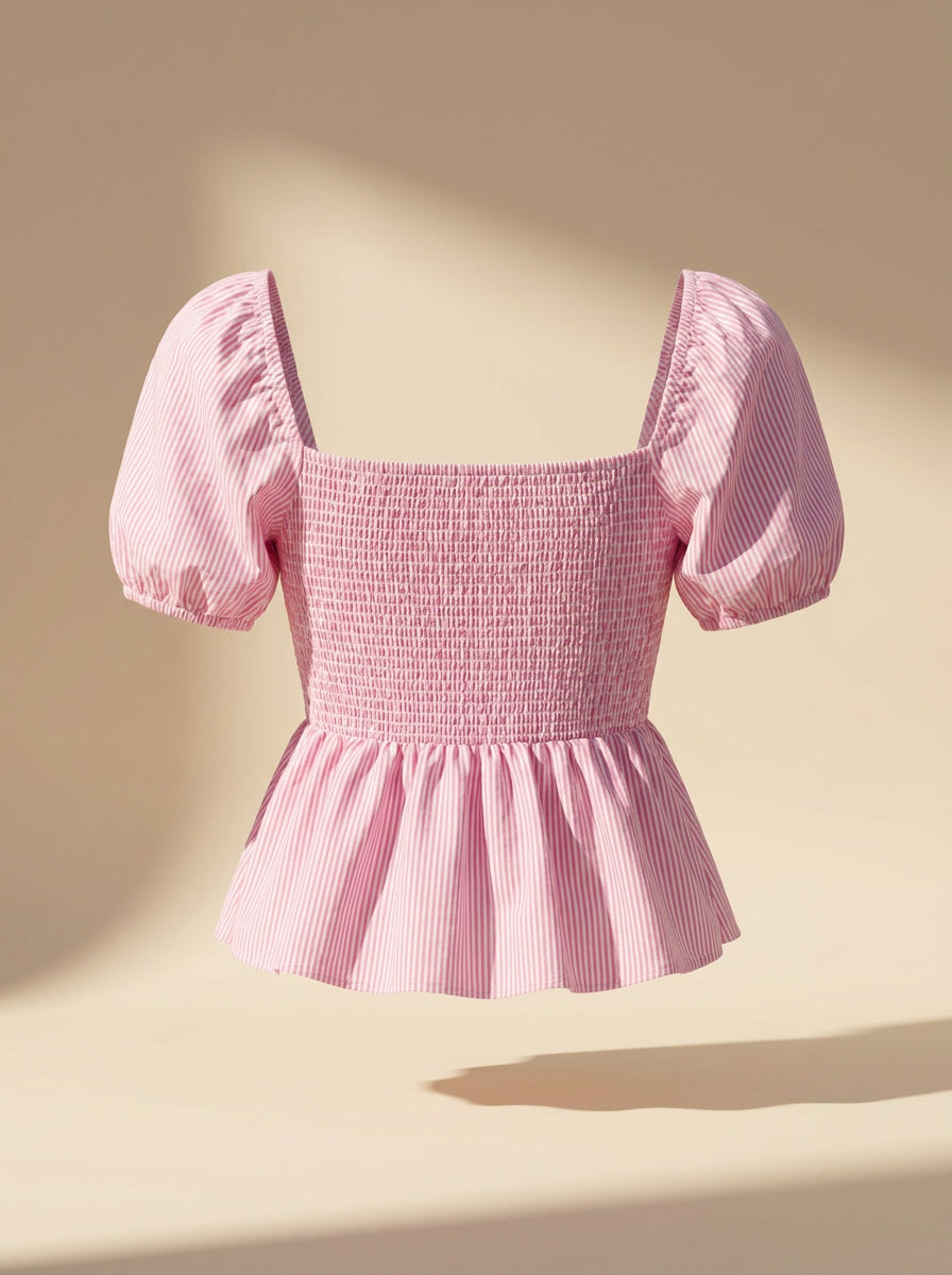 Puff Sleeve Crop Top