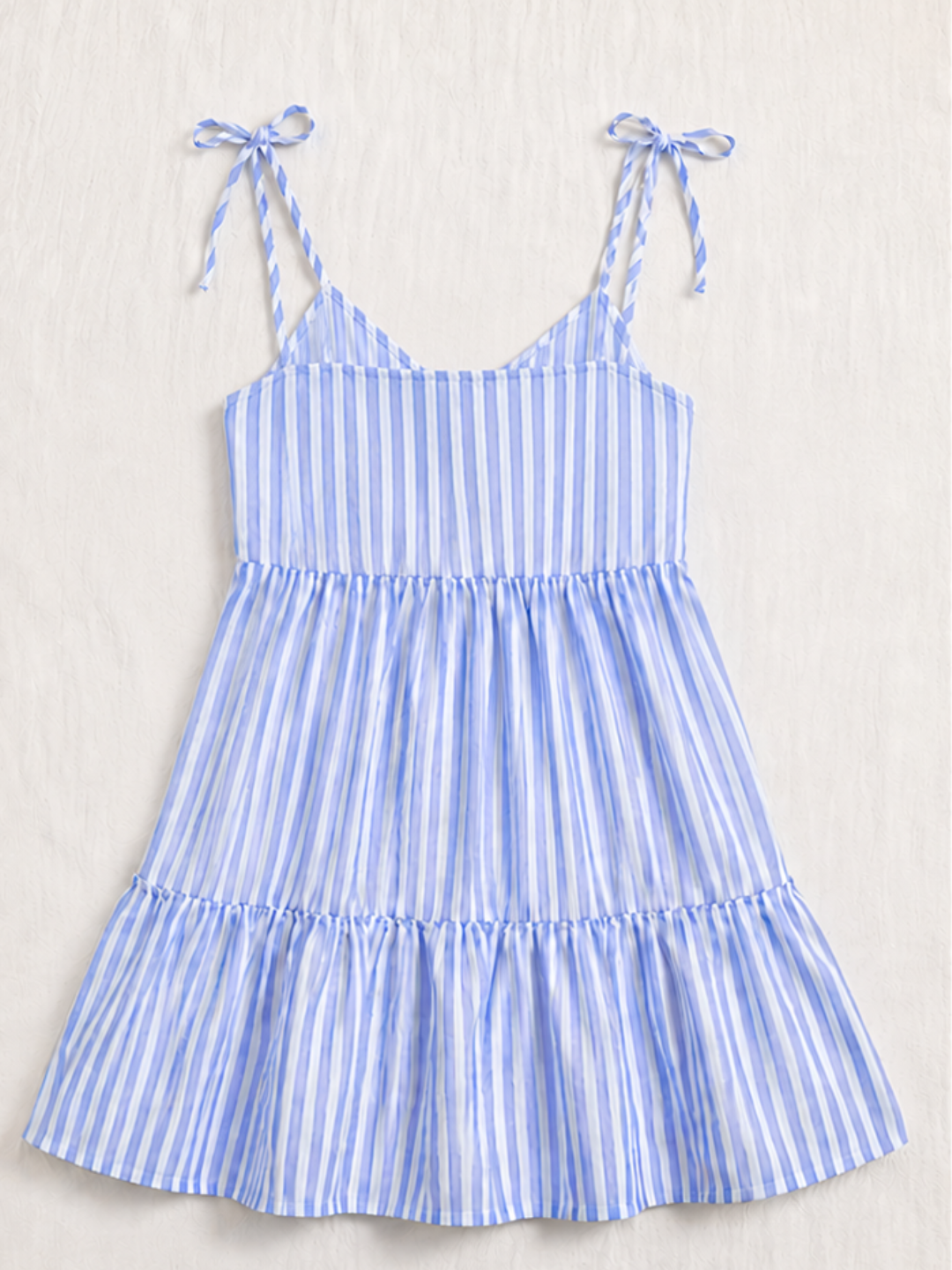 Blue Striped A-Line Mini Dress