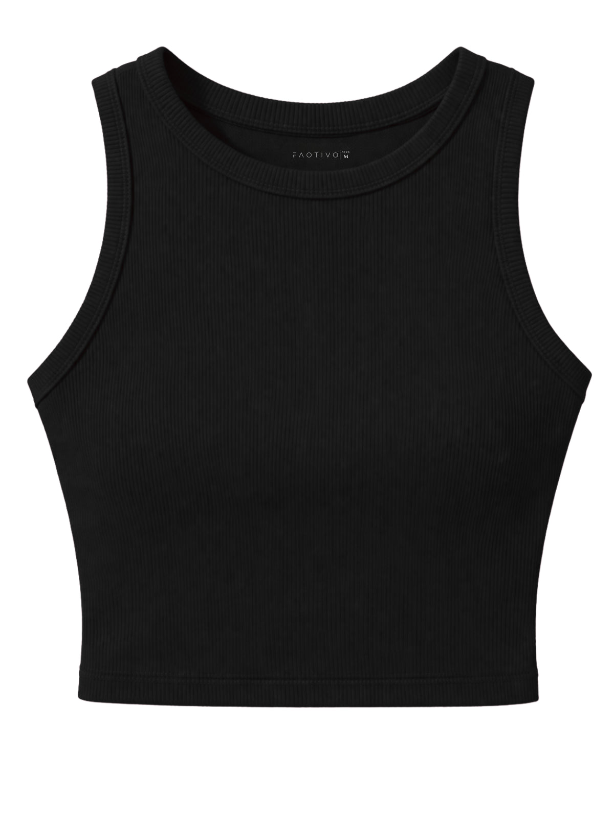 Black Ribbed Tank Top