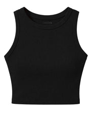Black Ribbed Tank Top