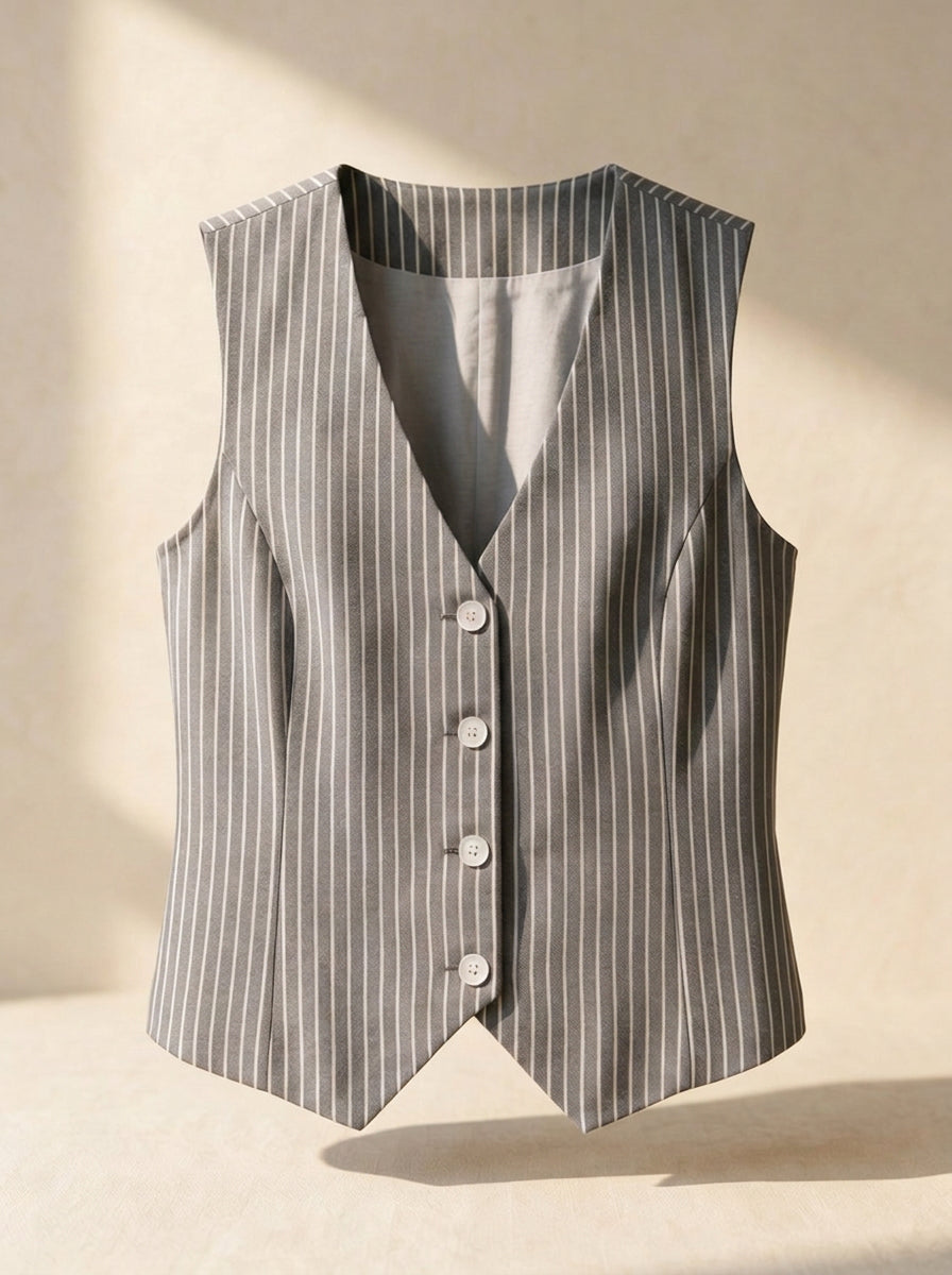 Grey Cotton Waistcoat