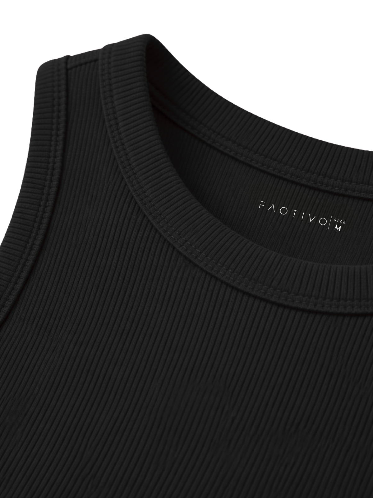 Black Ribbed Tank Top