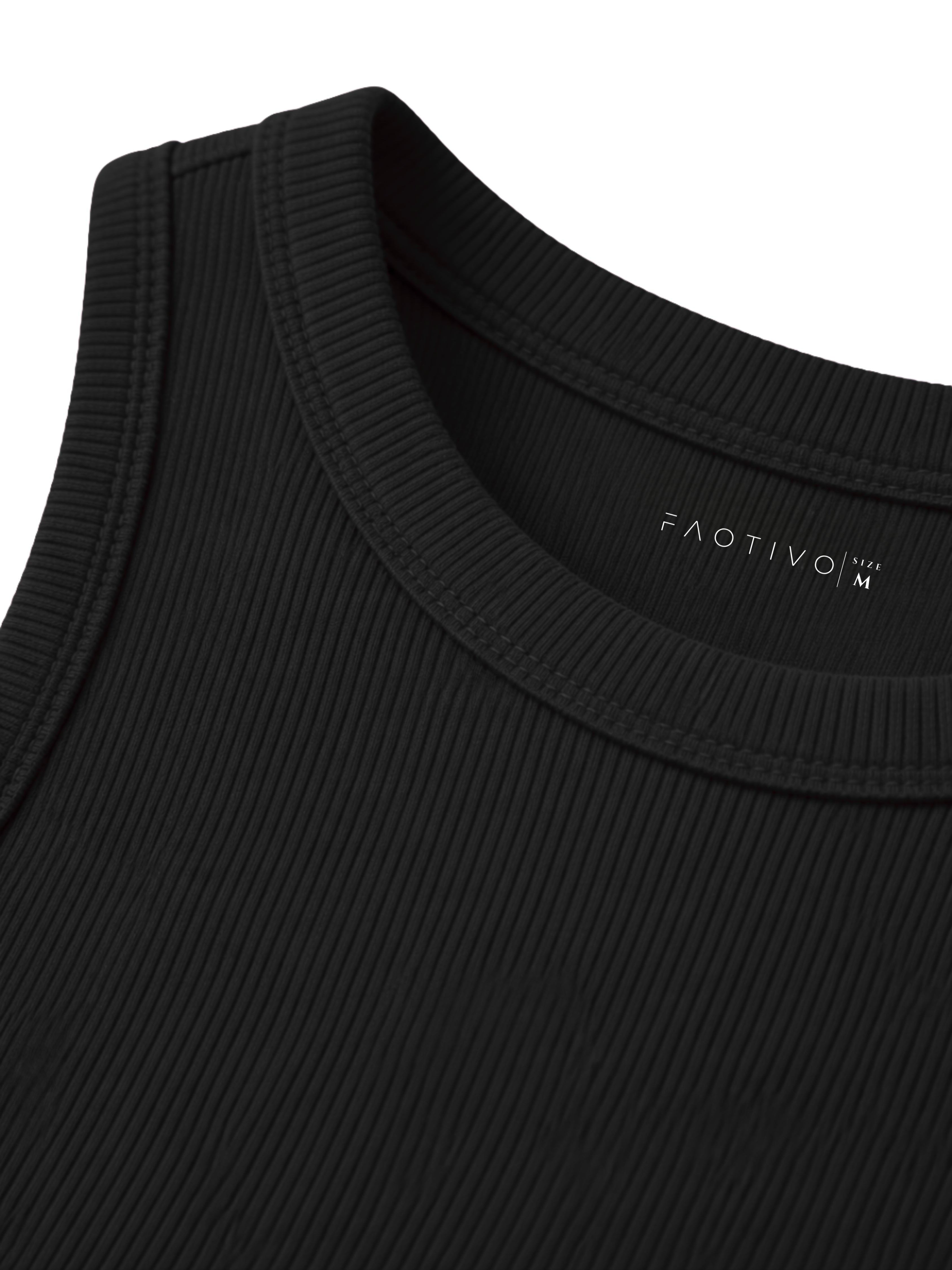 Black Ribbed Tank Top