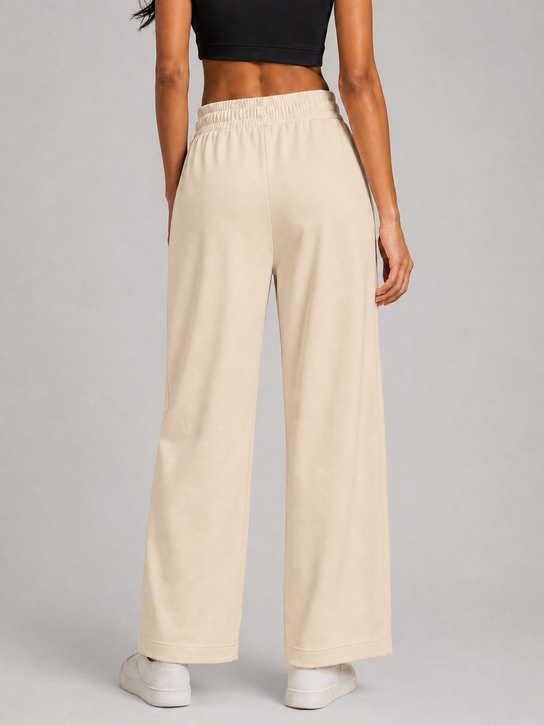 Beige Valentino Wide Leg Pant