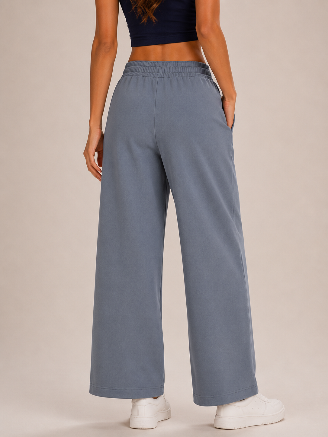 Grey Valentino Wide Leg Pant