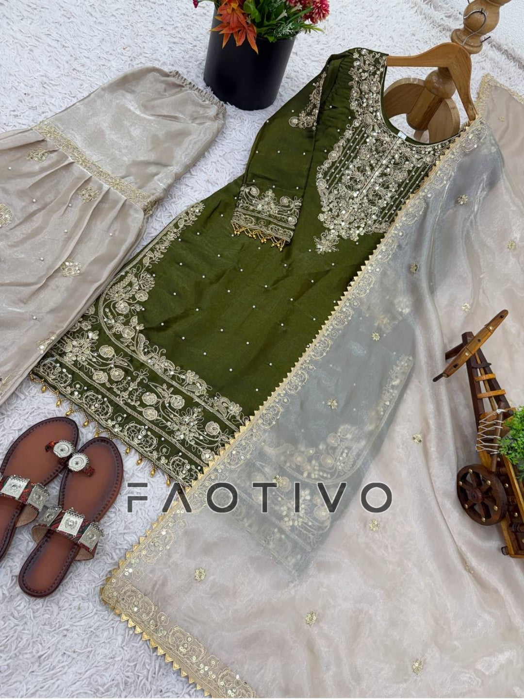 Designer GMY Silk Palazzo Suit for Eid & Wedding