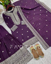New Designer Party Wear Top–Plazzo–Dupatta Set