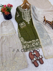 Designer GMY Silk Palazzo Suit for Eid & Wedding