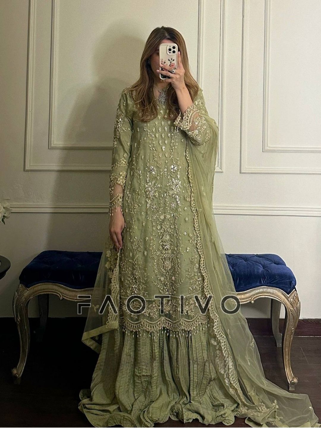 Premium Designer Faux Georgette Top Plazzo Dupatta Set