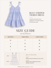 Blue Striped A-Line Mini Dress
