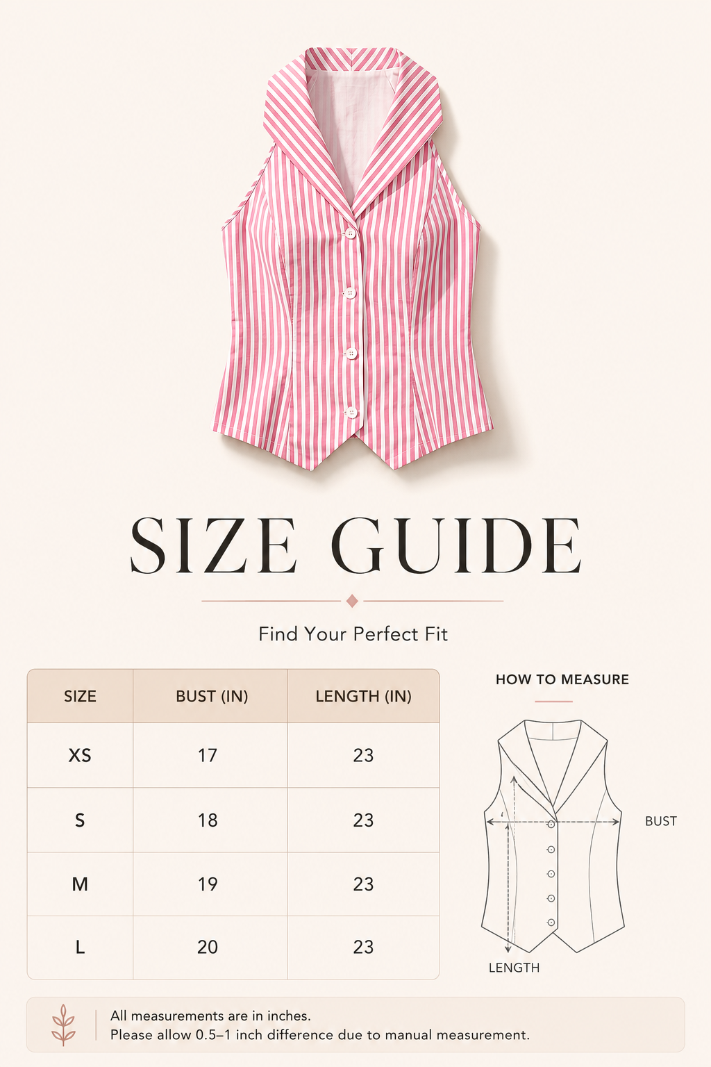 Pink Vertical Striped Sleeveless Cotton Top