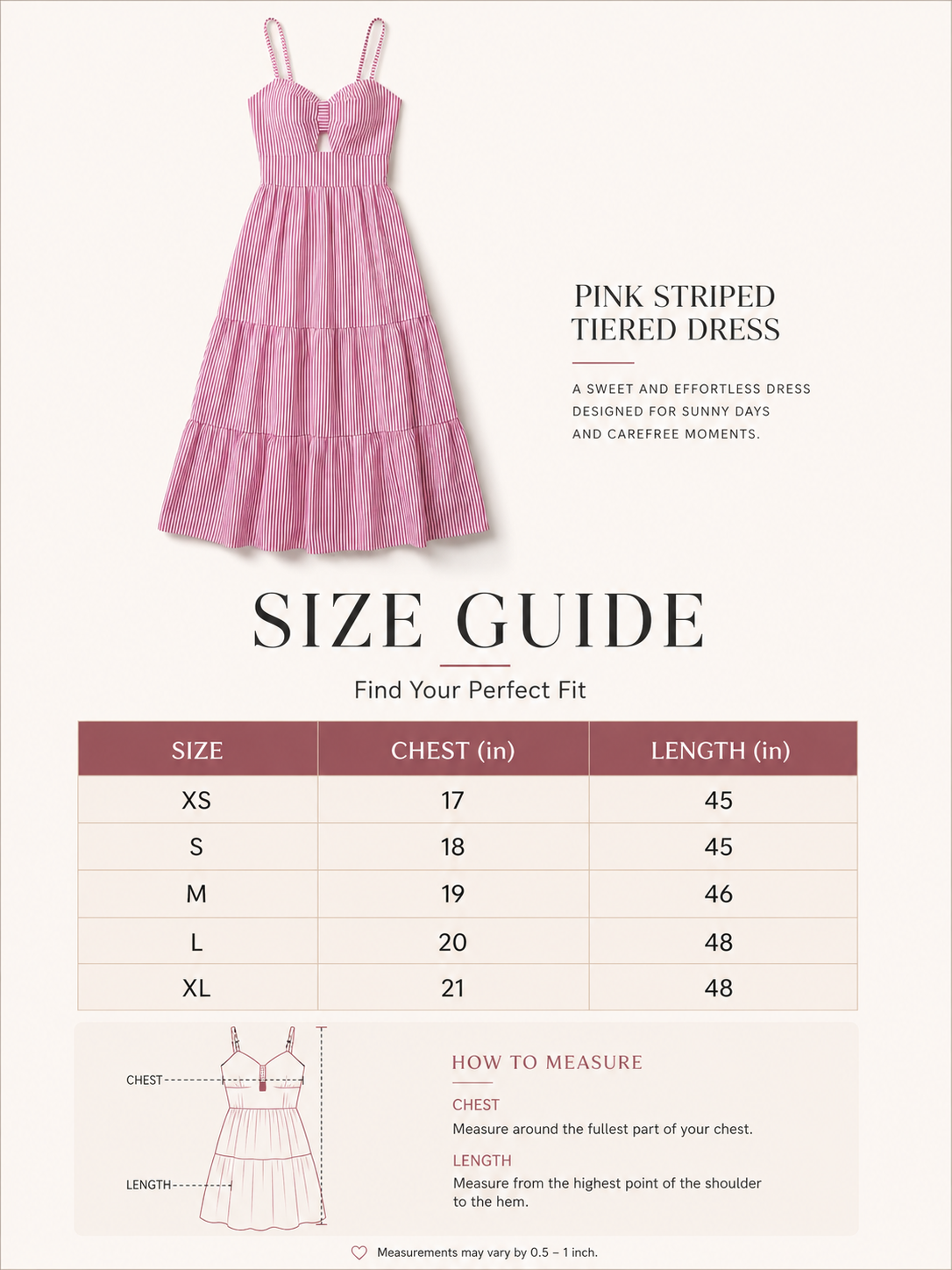 Pink Fit & Flare Cotton Maxi Dress