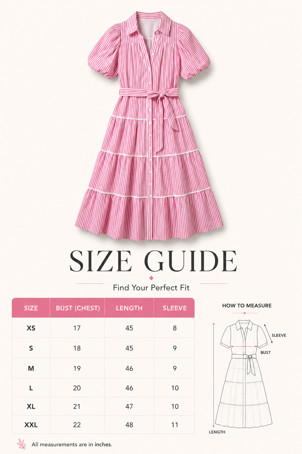 Pink Striped Fit & Flare Maxi Dress