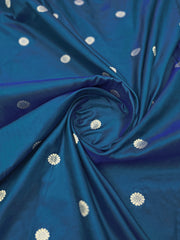 Navy Blue & Pink Designer Saree with Gold-Tone Butti & Rich Woven Border