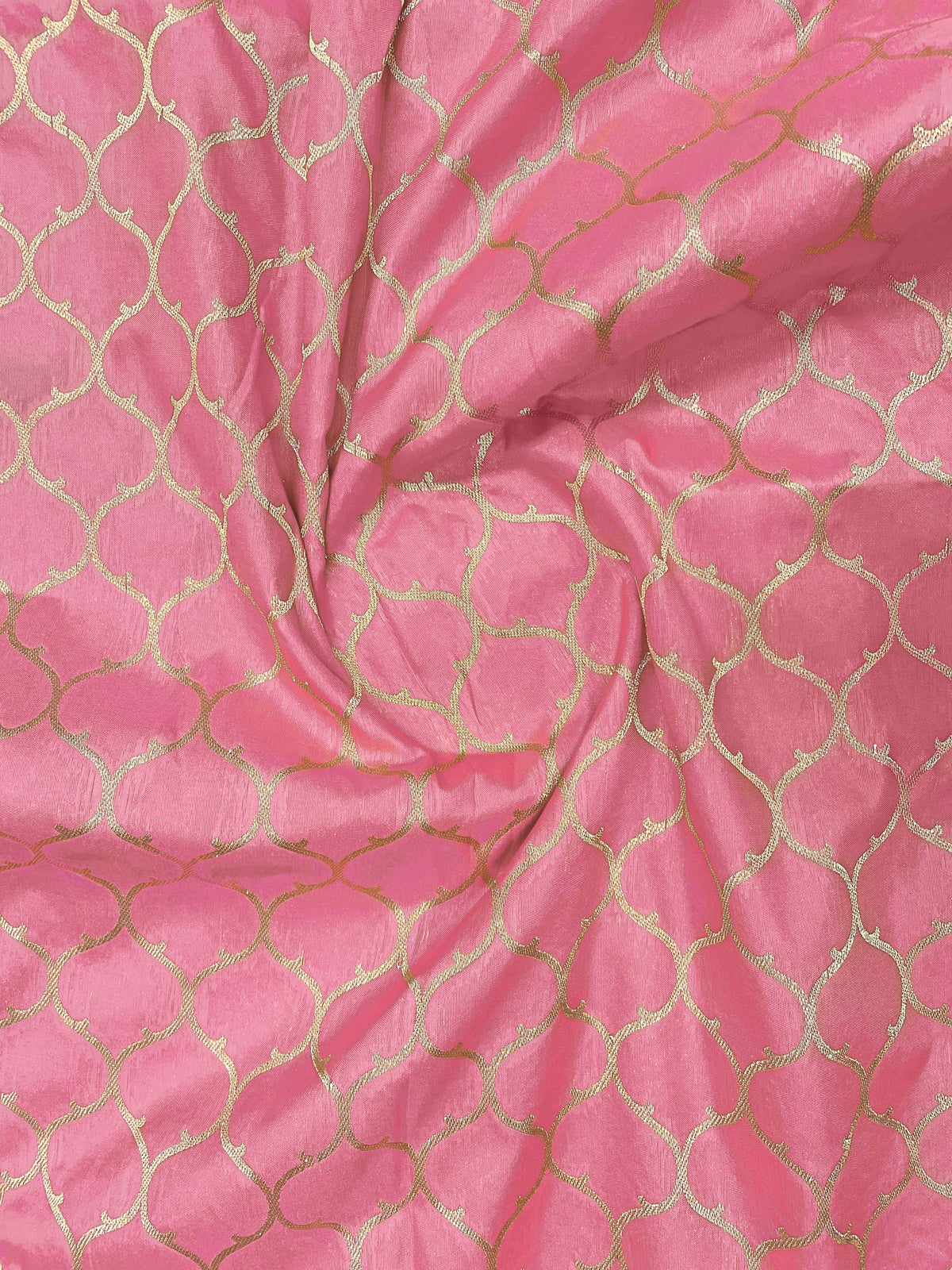 Elegant Pink & Black Jacquard Silk Saree with Zari Woven Paisley Border & Blouse Piece