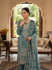 Fox Georgette Embroidered 3 Piece Suit