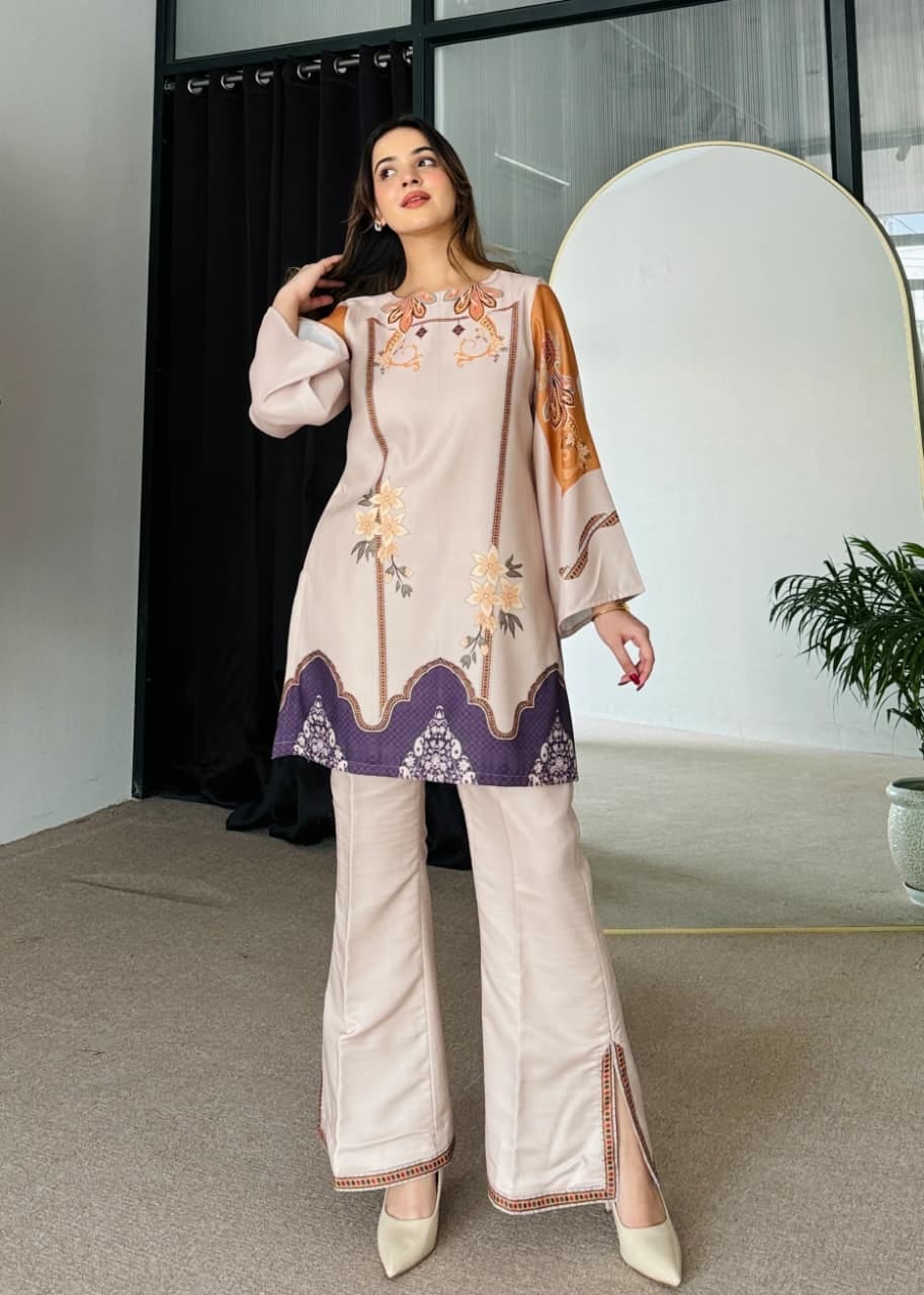 Rayon Printed Co Ord Set with Kurta and Pant