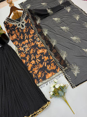 Heavy Faux Georgette Embroidered Suit Set