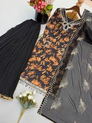 Heavy Faux Georgette Embroidered Suit Set