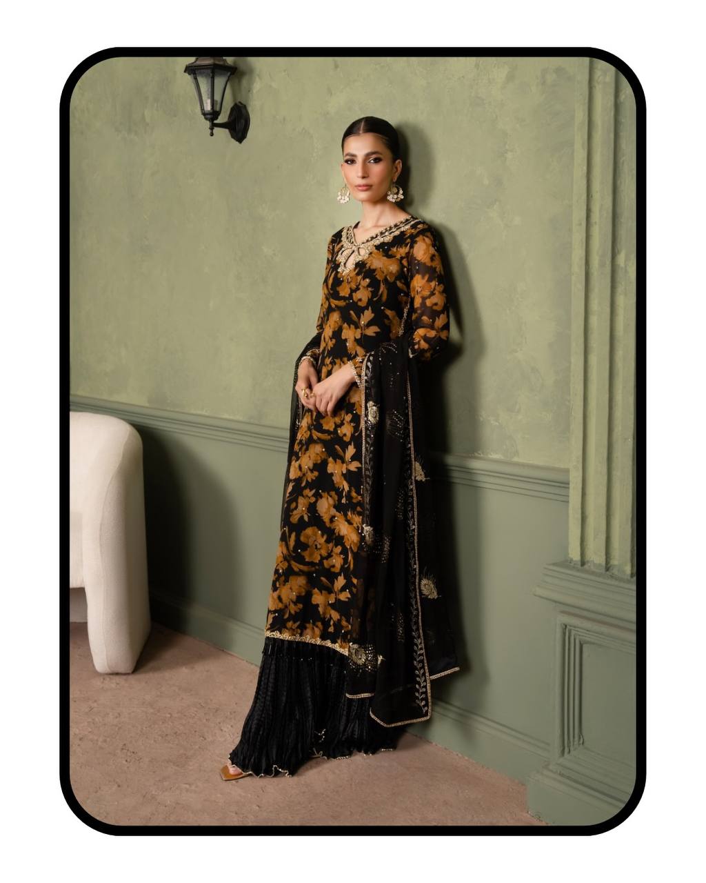 Heavy Faux Georgette Embroidered Suit Set