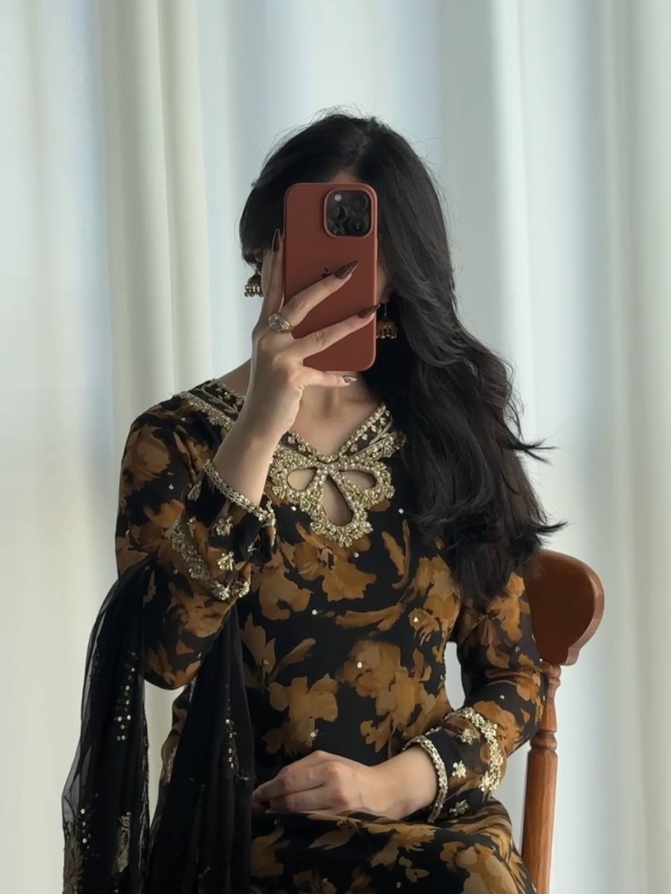 Heavy Faux Georgette Embroidered Suit Set
