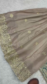 Designer Heavy GMY Silk Top Sharara & Dupatta Set
