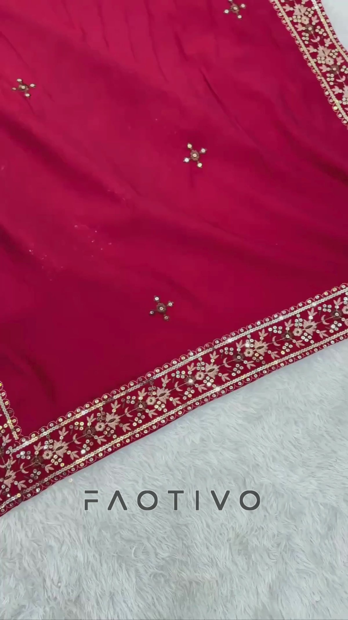 Elegant Embroidered Sequence Anarkali Gown Set with Dupatta